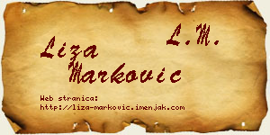 Liza Marković vizit kartica